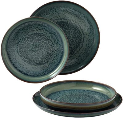 Villeroy & Boch Bordenset Crafted - Breeze Grijs - 4-delig / 2 personen - 2 diepe borden en 2 ontbijtborden