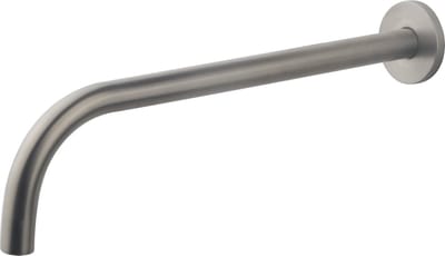 Wiesbaden Slim 18mm uitloop rond 30cm 1/2" geborsteld staal