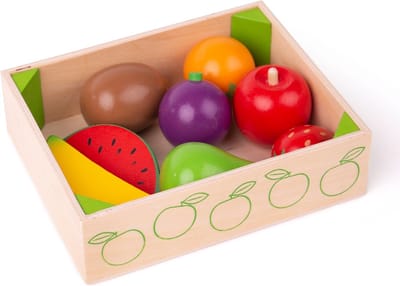 Bigjigs Wooden Box with Fruit 9 pcs.