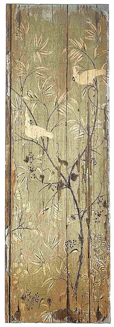Wandplaat Vogels hout, 35x1,5x107cm
