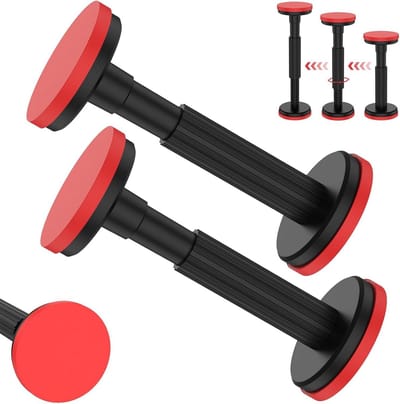 2x Verstelbare Telescopische Steunstang 18-45 cm voor Montage van Kasten en Meubels