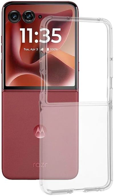Hoesje geschikt voor Motorola Razr 70 Ultra/60 Ultra - Techsuit Clear Silicone Back Cover - Transparant