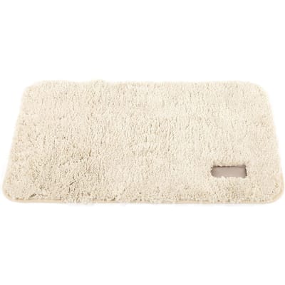 Tapis de Sol Polaire Berbère Absorbant l'Eau Antidérapant Tapis Tapis pour Salle de Bain Entrée Beige 50x80cm white