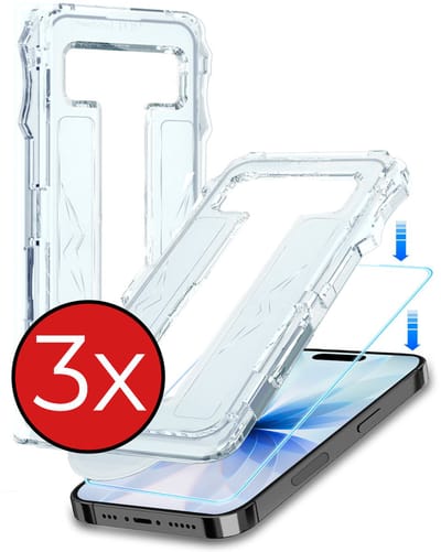 Screenprotector - 3 Stuks - Geschikt voor Apple iPhone 17 - Met Installatie Kit - Beschermglas - Gehard Glas - Tempered Glass - Screen Protector