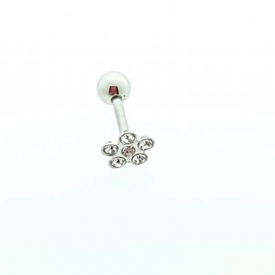 Aramat Jewels | Piercings | Stijlvolle Helix piercing met Strass Steentjes | | | |6mm | Staal | Volwassenen | Verkleurd niet