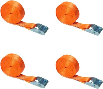 Spanbanden Set - Bevestigingsriemen - Lading Zekeren - Opvallende Kleur - 4x 4 Meter - Oranje