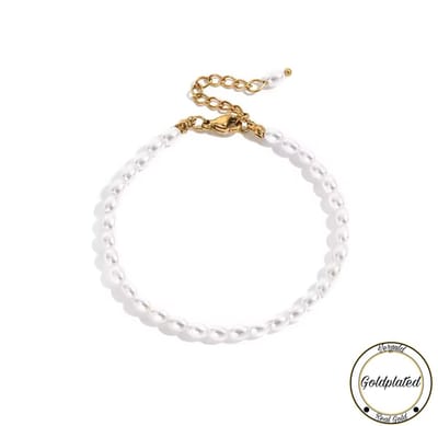 Borasi Parel Armband | Goldplated | Cadeau Voor Vrouwen | Cadeau Voor Dames | Luxe Geschenkzakje | Armbanden |