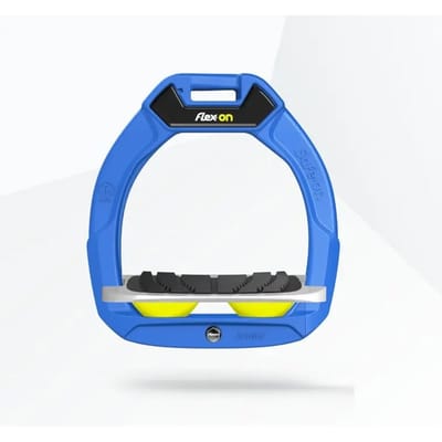 Veiligheids stijgbeugels Ruitensport Gehoekt Grip Blauw/Grijs/Geel Kind Flex-On Safe-On