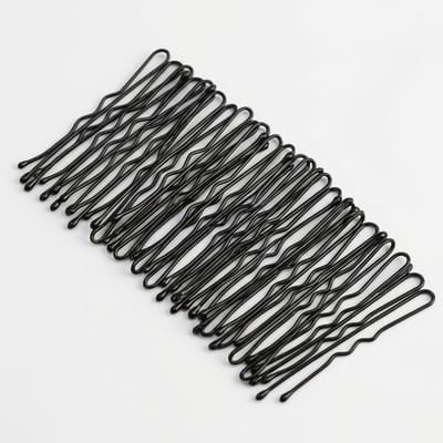 Zwarte haarspelden – set van 50 stuks – metalen haar pinnen voor dames en heren – antislip bobby pins – lengte 3,5 cm – handige verpakking voor dagelijks gebruik en styling
