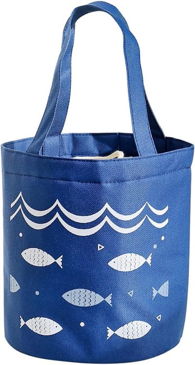 Ronde Geïsoleerde Lunchtas voor School en Werk, Thermische Koeltas, Waterdichte Lunchbox voor Koude Maaltijden en Snacks