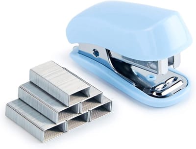 Nietmachine Bureau - Kantoor nietapparaat - Papier bevestigen - 3-in-1 functie - Compact formaat - Blauw