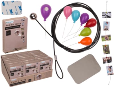 Photo steel wire with 6 magnets , Balloon