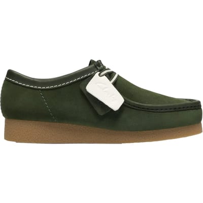 CLARKS WallabeeEVO Heren Veterschoenen - Groen - Suede