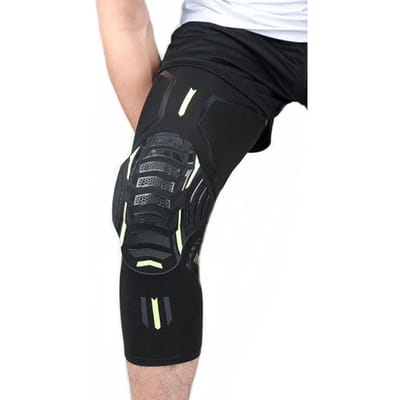 1Pc Kniebeschermers Fiets Fietsen Bescherming Knie Basketbal Sport Kniebeschermer Knie Beenhoezen Anti-botsing Beschermer L zwart