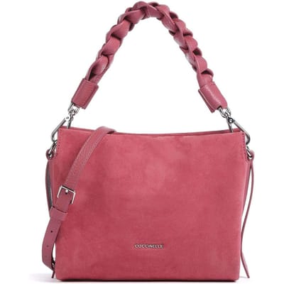 COCCINELLE Leren Handtas Schoudertas Boheme Handbag Suede Grainy Leather Rosewood (rood)paars