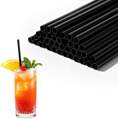 Rietjes, 21 x 0,6 cm herbruikbare meerweg rietjes Biologisch PP-materiaal plastic rietjes, plastic rietjes voor thuis, bars, cocktails, decoratie, koffie, drankjes, feesten