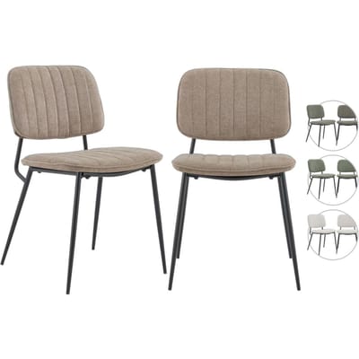 Multifurn Sol Eetkamerstoel Duopack - Comfortabel en Stijlvol - Forest Green - Taupe