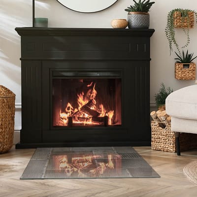 Coloray Vloerplaat Houtkachel - Onderplaat Kachel - 80 cm x 60 cm - Houtkachel Vloerplaat - Beige Vloerplaat Kachel - Vloerplaat Voor Kachel - Vloerplaat voor Houtkachel - Vloerplaat Open Haard - Plaat Kachel