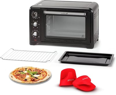 Opzetoven Convectie - Aanrechtoven Mini - Dagelijks Koken - 6 Kookmodi - 33 Liter - Zwart