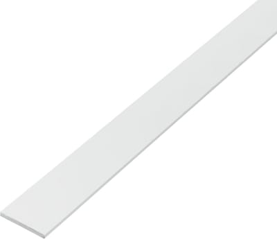 Platte PVC Stang Wit - 1000 x 25 mm | Duurzaam Bouwmateriaal