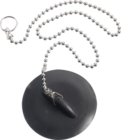 Gootsteenstop - Stop voor gootsteen - Afvoerplug - 38 mm - Afvoerputje stopper - Wasbakstop - Plug - Bad / douche / wasbak / wastafel - Sink plug - Rubber - Met ketting van 40cm - Jonyx