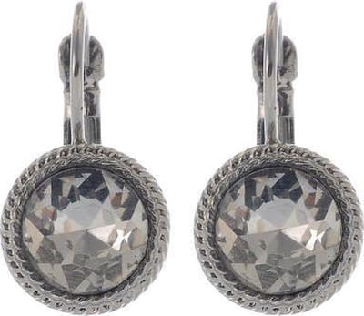 Behave - Oorsteker met ronde steen en french clip - Mode-accessoire