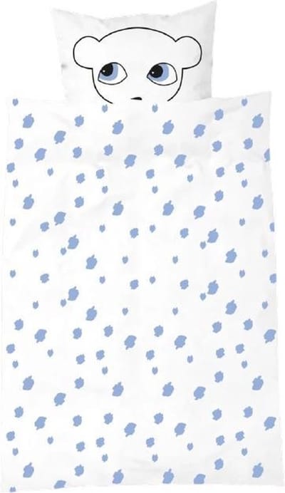 Luckyboysunday Dekbedovertrek Muis 100 X 70 Cm Wit/blauw