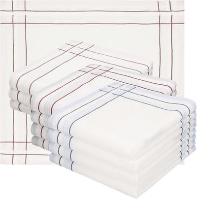 Stoffen zakdoeken voor heren Betz - 12 stuks - 40 x 40 cm of 43 x 43 cm - 100% katoen - dessins design 3 - herenaccessoires