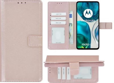 MoDo hoesje Geschikt voor Motorola Moto G52 - Kunstleer Book Case - Rose goud
