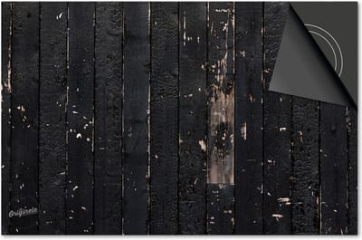 Inductie beschermer 60x60 - afdekplaat inductie mat - Dietrix Kookplaat beschermer - Exclusief - Hout en Boom - Zwart houten latten afegbladerd