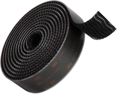 Duale Lock Resealable Bevestigingsband 25mm x 2.5m Zwart - Sterke Haak voor Binnen en Buiten, Ideaal voor Paddenstoelen en Organisatie
