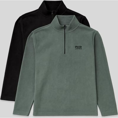 Heren Half-Zip Pluche Sweatshirt