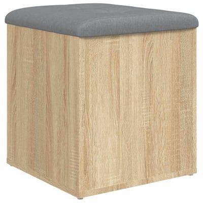 vidaXL - Opbergbank - Sonoma - Eiken - 42x42x45 - cm - Bewerkt - Hout