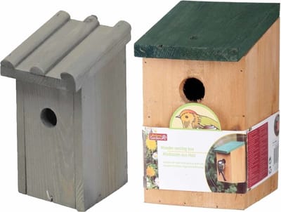Nestkastjes/vogelshuisjes set van 2x stuks voor tuinvogels - 27 cm en 22 cm