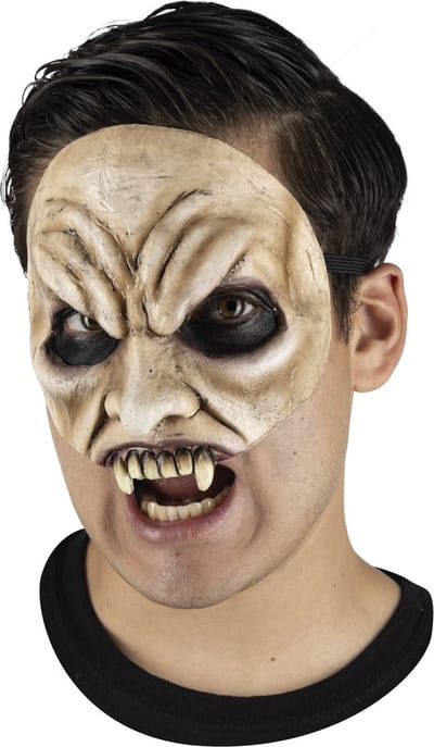 Partychimp Half Masker Dracula Halloween Masker voor bij Halloween Kostuum Volwassenen - Latex - One-Size