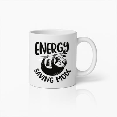 Energy Saving Mode Mok – Schattige Luiaard Koffiebeker – Grappig Lui Dier Cadeau voor Ontspanning Liefhebbers