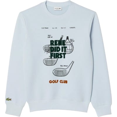 Lacoste Heren Gedrukt Piqué Sweatshirt (Blauw)