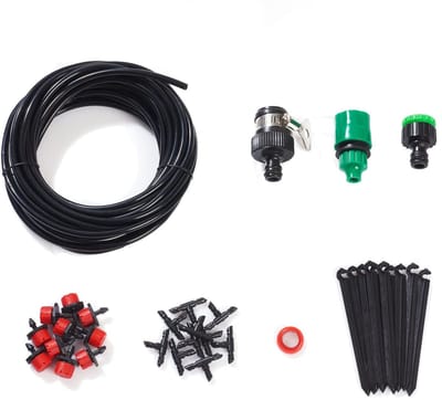 Irrigatiesysteem Potplanten - Druppelsysteem Set - Planten Water Geven - Flexibel Aanpasbaar - 10 Meter Slang - Veelkleurig