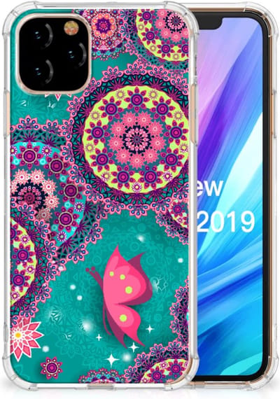 Apple iPhone 11 Pro Back Cover Cirkels en Vlinders