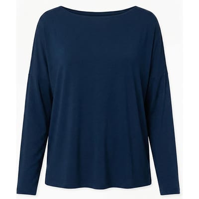 Viscose Oversize Longsleeve MARINEBLAUW