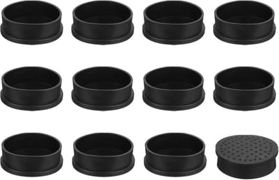 12x Ronde Stoelpootdoppen Zwart - 53 mm PVC Anti-Kras Voor Stoelen & Meubels