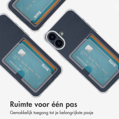 imoshion Softcase Backcover met pasjeshouder voor de Apple iPhone 16 - Transparant