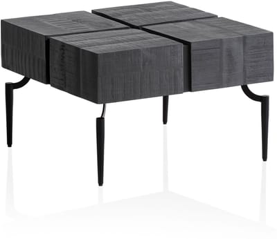 Salontafel mango 60x60 cm zwart