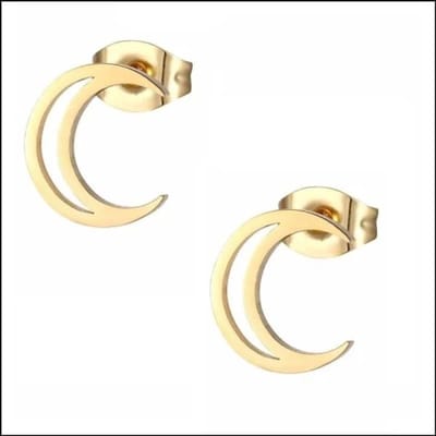 Aramat Jewels - Oorbellen -Trendy maan oorbellen - Tijdloos en uniseks