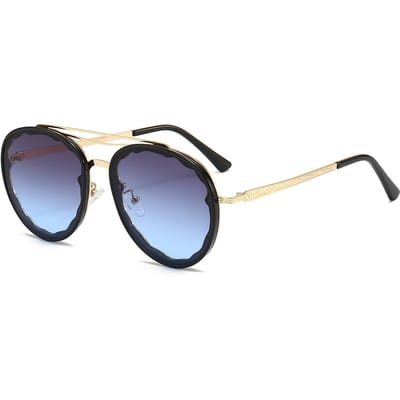Nouvelles Lunettes de Soleil Style Pilote Mode Femmes Hommes Lunettes de Soleil Luxe pour Femme Vintage Dame Verres Dégradés UV400 Oculus as picture