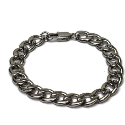 Aramat Jewels | Armbanden | Platte Gourmet Schakel Armband van Staal | | | |5mm | Staal | Volwassenen | Verkleurd niet