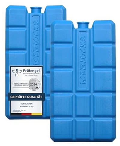 Koelelementen voor koeltas | 12 uur koeling | 200 g per element | 8,1 x 15,2 x 2,2 cm
