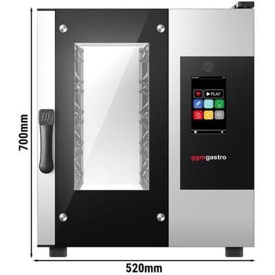 GGM Gastro Kombidämpfer - Touch - 5x GN 1/1 - schmal - inkl. Waschsystem & Temperaturfühler