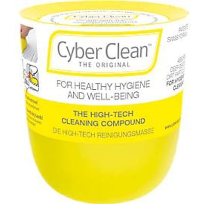 Cyber Clean® schoonmaakmiddel The Original, verwijdert vuil, ziektekiemen en bacteriën van oppervlakken met structuur en in tussenruimten, herbruikbaar, biologisch afbreekbaar, geel, 160 g in New Cap beker