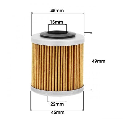 Oliefilter 3AS Racing voor motor Aprilia 125 RS4 2011 tot 2017 HF563 / 3AS563 Nieuw